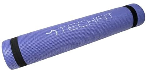 TechFit Fitness Tappetino Yoga Professionale - Ideale per Palestra in Casa, Esercizi del Pavimento, Campeggio, Stretching, Pilates 6 mm, Purple