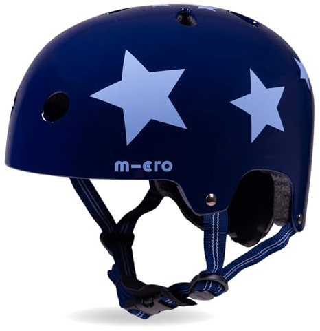 Micro Scooter | Bike/Scooter Printed Kids Helmet | Kids Bike Accessories | LED Rear Light | Protective Chin Strap | Inner Padding | Adjustable Strap & Sizing Wheel