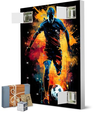 Adventskalender XXL mit Produkten von Kinder® Football Colorful 2 (matart) artboxONE Adventskalender Sport/Fußball
