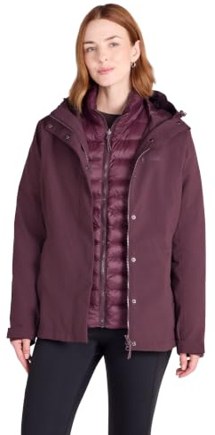 Mountain Warehouse Alaskan Womens 3 in 1 Short Jacket | Ladies Waterproof & Adjustable Raincoat with Hood, Detachable Inner Coat & Taped Seams for Comfort, For Wet Weather & Winter