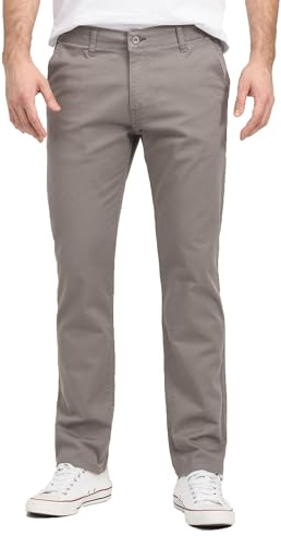 Rock Creek Herren Hose Stretch Chino Basic Sommer Hosen Regular Fit Langehose Stoffhose Sommerhose Männerhose RC-2440 Grau W32 L32