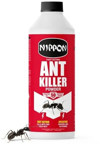 Nippon Ant Killer Powder 300g | 6 Month Long-Lasting Residual Barrier | Fast Acting Contact Insecticide for Ants, Cockroaches, Beetles & Wasp Nests | Indoor & Outdoor Home & Pet Safe 300g Puffer Pack