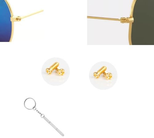 Replacement Gold Screws for RB3025 3025 Sunglasses Eyeglass Glasses Repair Kit and Screwdriver