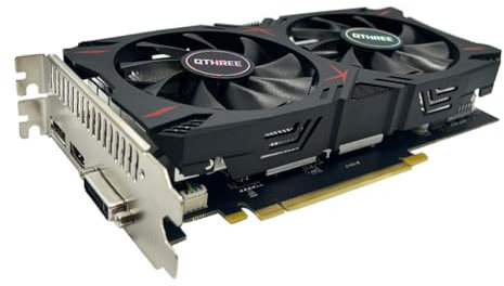 QTHREE GTX 960 4 Go GDDR5 Carte graphique 128 bits HDMI DVI DP Carte graphique de bureau pour PC, ordinateur GPU, PCI Express x16, DirectX 12, 6 broches Connecteur d'alimentation supplémentaire