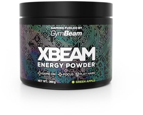 GymBeam XBEAM Energy Powder - Mit Bacopa Monnieri, Vitamin B6 B9 B12, hochlösliches Pulver für verbesserte Wachsamkeit, Konzentration, Geistige Funktion und Energieproduktion (360, grüner Apfel)