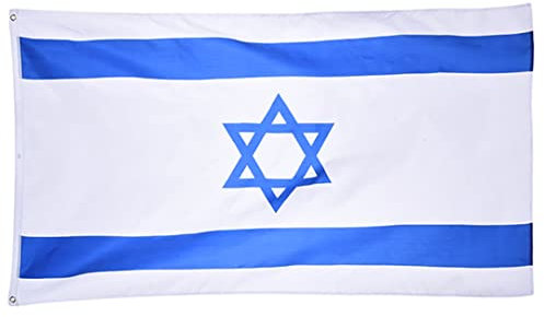 Bandiera Israel 5x3ft/150x90 cm Bandiera nazionale in poliestere Perfetta per banner nazionale per esterni e internazionali