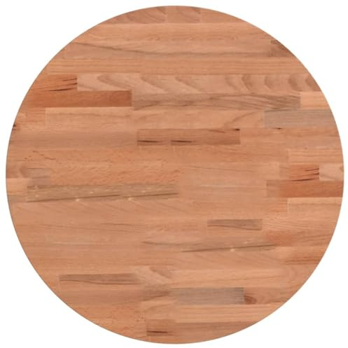Fengshui Tischplatte Rund Massivholz Buche 40 cm | Vielseitig einsetzbar, einfache Reinigung, einzigartige Maserung, für Bartische und Beistelltische