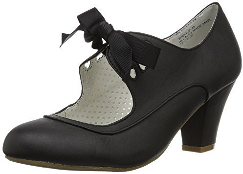 Pin up Couture WIGGLE-32 Blk Faux Leather UK 8 (EU 41)