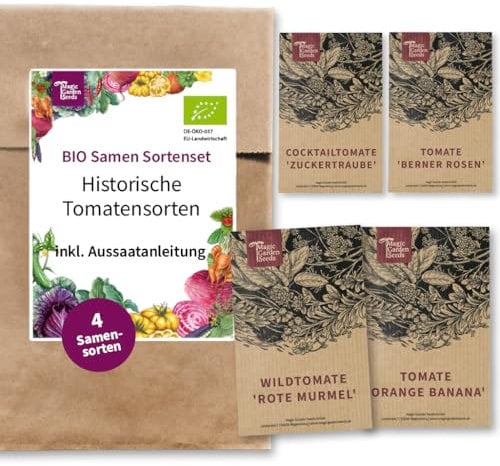 Variedades de tomate históricas (orgánicas) - Kit de semillas con 4 variedades antiguas