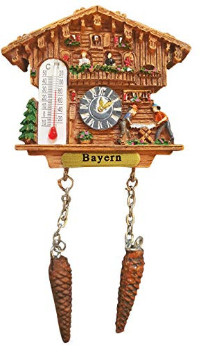 Kuckucksuhr Magnet Polyresin Kühlschrank Wetterhaus - Bayern