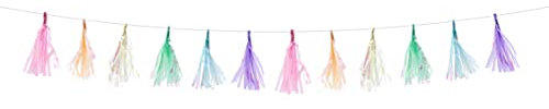 PartyDeco Girlande Quasten Mix 12m Geburtstag Hochzeit Hochzeit