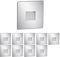ledscom.de 10 Stück LED Treppenlicht/Wandeinbauleuchte FOW für innen und außen, Downlight, eckig, edelstahl, 85 x 85mm, kaltweiß