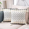VOFANK 2er Set Kissenbezug Boho Kissenhülle Baumwolle Woven Dekokissen Sofakissen mit Quaste Dekorative Kissenbezüge für Sofa Schlafzimmer Wohnzimmer 45 x 45 cm Schwarz und Weiß