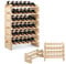 RELAX4LIFE Casier à Bouteilles Modulable pour 36 Bouteilles, Range Bouteille Vin à 6 Niveaux en Bois Massif, Étagère à Vin pour Bar Cave, 63X28X85,5CM
