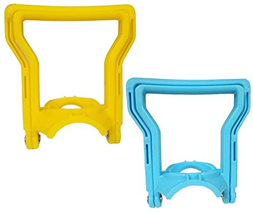 2 Pcs Multifunctional Advanced Ergonomic 5 Gallon Water Bottle Carrier, Fit 5 Gallon Bottle Caps, Lift with Handle (Blue&Yellow)