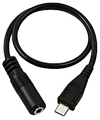 bzcemind 1 unids Micro USB 5 Pin Male a 3.5mm Jack hembra AUX Audio Sync Auriculares Adaptador Cable de cable 30 cm