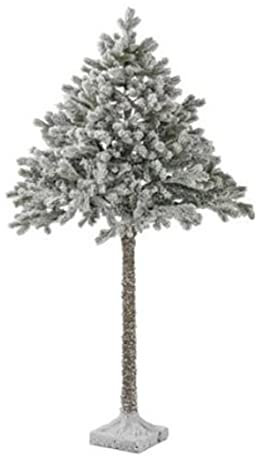 tradefirst 6FT Artificial Half Parasol Snowy Christmas Tree 302 Tips with Sturdy Metal Stand PVC Snowy Green Christmas Xmas Decoration Tree for Home, Office, Indoor Decoration