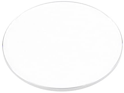 sourcing map Reloj de Cristal, Lente de Reloj Cristal de Zafiro Redonda Plana, 34 mm de Diámetro 1,5 mm de Espesor, Piezas de Repuesto para la Reparación de Relojero, Clara