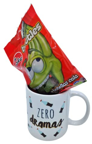 Tazas graciosas con frase Tazas originales para regalar Regalos originales para hombre y mujer Caja regalo cumpleaños Amigo invisible (Cola)