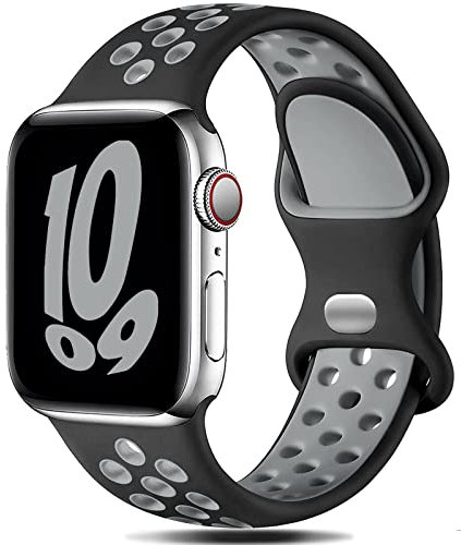 Gulemfy Correa Compatible con Apple Watch Correa - Band 42mm 44mm 45mm 46mm 49mm 38mm 40mm 41mm, Deportiva Correa Transpirable Silicona Pulsera para iWatch Series Ultra 10 9 8 7 6 5 4 3 2 1 SE