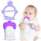 Vicloon Baby Beißhandschuhe mit Beißring Spielzeug, Weicher Beissring Baby,BPA Frei,Beruhigen Sie wundes Zahnfleisch,Handschuhe Beißring Spielzeug für 0-6 Monate Baby-Violett
