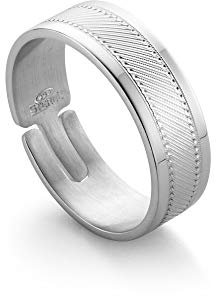 STERLL Herren-Ring Aus Nickelfreiem Sterlingsilber 925 Mit Verstellbarer Ringgröße 20mm X 12mm