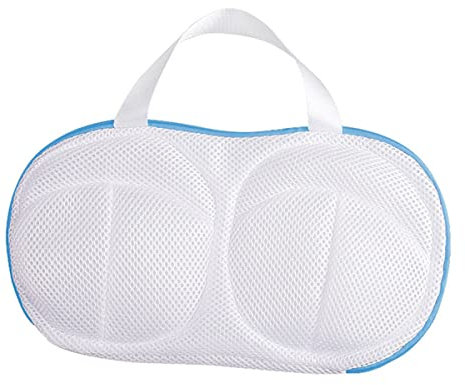 Bra Laundry Bags Jagowa Mesh Wash Bags Underwear Washing Machine Bag with Zipper Bra Washer Protector Laundry Storage (Blue, Grey)