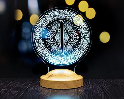Geschenkelampe Elif Arabisch Buchstabe Ramadan Deko Islamische Eid Mubarak Dekoration 3D Led Lampe Geschenk für Freunde Vater Mutter