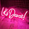 BringLuck2U Let's Darce Neon Signs LED Neon Sign, Cool Letter Neons Sign USB Powered Acrylic Art Decoración de pared para boda Navidad Fiesta Sala de estar Bar Decoración Regalo