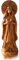 JUAPL Selene Mondgöttin, Luna, nordische Göttin, Heidnische und Wicca-Statue, Mondhexe, Tischornament (Gold)