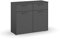 Rauch Möbel Florenz Schlafzimmer Kommode, Grau metallic, Schwarz, 2-türig mit 2 Schubladen, 1 Einlegeboden, BxHxT 93 x 81 x 42 cm