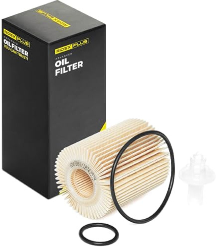 RIDEX PLUS Ölfilter Motorölfilter Filtereinsatz mit Dichtringen 7O0051P Kompatibel mit TOYOTA AURIS NRE15, ZZE15, ADE15, ZRE15, NDE15 AVENSIS Station Wagon ZRT27, ADT27 AVENSIS Kombi T25 Verso R2