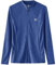 AjezMax Damen Laufjacke Sportjacke Voll Reißverschluss Langarm Wanderjacke Schnell Trocknend Atmungsaktive Sweatjacke mit Tasche Mittelblau L
