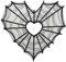 Iron-on Patch - Spider Web Heart | Spiders ironable Patch, Black and White Embroidery Patch, Halloween Iron on Patches, Spider Web Heart Patch, Gothic Badges Finally Home