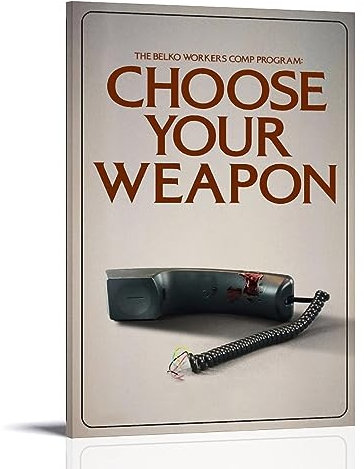 V BY N The Belko Experiment (11) Filmposter Vintage Art Cover Raumdekor Ästhetische Schlafzimmer Dekor Leinwand Poster für Schlafzimmer 50 x 75 cm Rahmenstil