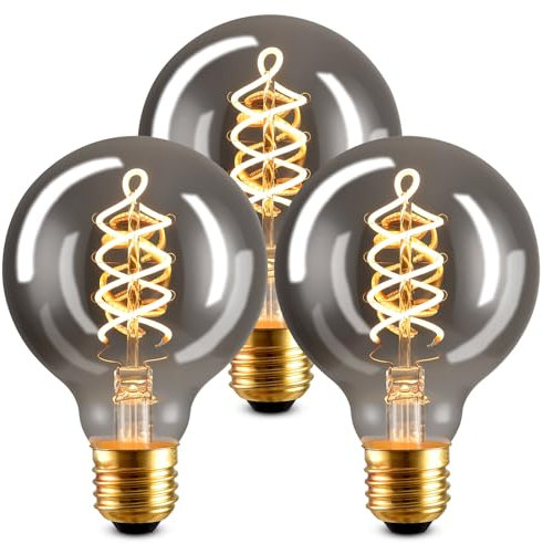 NUODIFAN Edison Vintage Glühbirne E27, LED Retro Glühbirne Dimmbar 4W LED Lampe Warmweiß 2700K 3 Stück