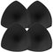 2 Pairs Padding Inserts for Bras Triangle Sports Bra Inserts Push Up Breast Bra Insert Pads Removable Sew in Bra Cups for Women, Black, Medium