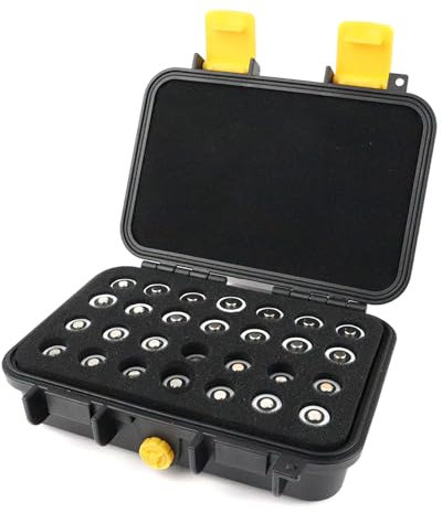 CR2 CR123A Lithium Battery Organizer Case, 28 Slots, Waterproof Hard Case for CR17345/CR16340, Explosionproof Batteries Storage Holder for Household Outdoor Camping [Battery Not Included]