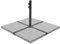 Iiaky Placa de peso para sombrilla de granito de 25 kg, cuadrada, color gris, base de granito, resistente y grande, soporte para sombrillas de jardín