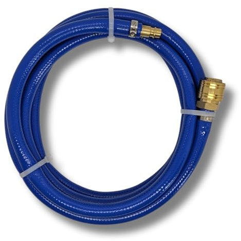 Lumonic 3m Druckluftschlauch mit Schnellkupplung I 9mm I fertig konfektioniert I flexibel, abriebfest und gewebeverstärkt I PVC Druckluftverlängerung