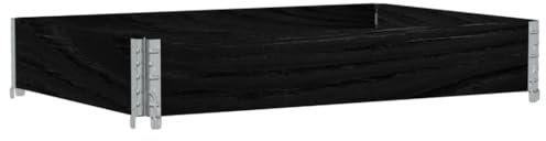 vidaXL Fioriera da Giardino Nera 120x80 cm Legno Massello di Pino, fioriera, fioriera da Patio, fioriera per pomodori, fioriera da Esterno