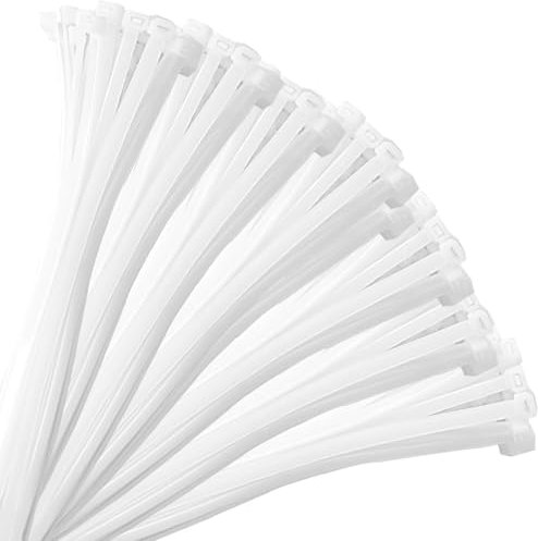 SEPGLITTER Kabelbinder Weiß, 180 Stück UV-Beständig Nylon Selbstsichernde Multifunktionale Kabelbinder für Kabelmanagement, Gartenarbeit und Werkstatt (4,8x250 mm)