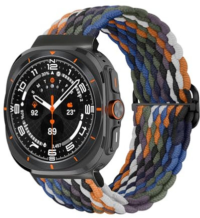 Correa Galaxy Watch Ultra,Nailon Trenzado Correa para Samsung Watch Ultra Strap Hombres Mujeres,Elástico Suave Nylon Band Deportivo Pulsera Ajustable correas para samsung galaxy watch ultra 47mm