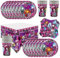 61PCS Toy Monster Tableware Set - Birthday Party Supplies for Kids, Includes Plates, Napkins, Cups & Table Cloth - 20 Guests