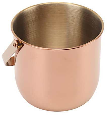 KTV Bar Commercial Thickened Ice Bucket Stainless Steel Double Insulation Ice Bucket Wine Champagne Beer Ice Bucket (Rose Gold)