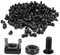 Aramanara 100 Pack M6 x 16 mm Rack Mount Cage Nuts, Screws and Washers, Server Rack Screws, Square Insert Nuts and Bolts for Cabinets, Mounting Routers(Black)