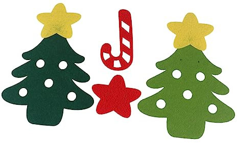 MOBUTOFU 3 Meter Weihnachtsdekoration Wimpelkette Mit Sternen Weihnachtsbaum Girlande Aus Vliesstoff Für Festliche Anlässe Party Deko Und Foto Requisiten