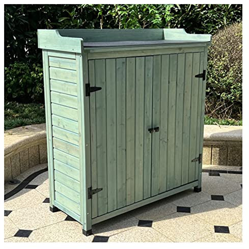 Armadietto per attrezzi da esterno per giardino e garage, verde 96 x 43 x 107,5 cm