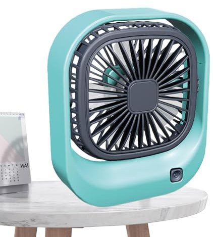 ventilatore da scrivania - ventilatore ricaricabile USB quadrato | Ventilatore portatile regolabile da scrivania ventilatore quadrato per ufficio, lavoro, estate, studenti