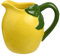 Hestia - Jarra de limón pequeña de 520 ml, jarra de cerámica esmaltada amarilla con mango, para bebidas caseras frías, jugo, té helado, limonada, cócteles o flores y decoración del hogar - 12 x ancho: